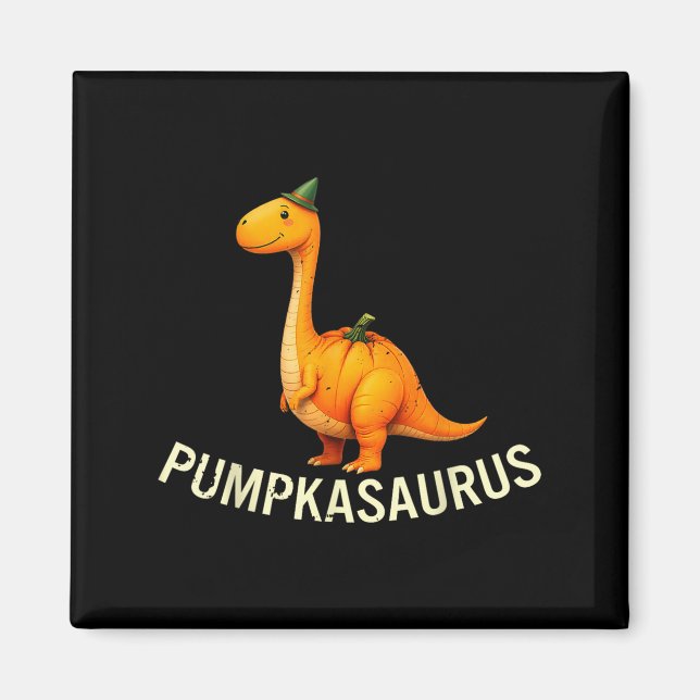 Íman Dinossauro Pumpkasaurus No Dia das Bruxas (Frente)