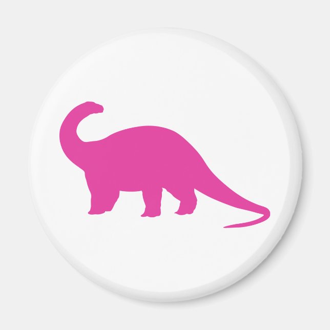 Íman Dinossauro Rosa (Frente)