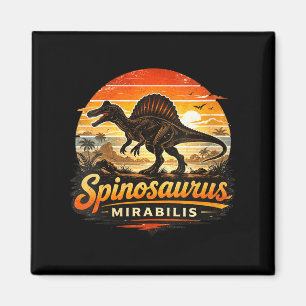 Íman Dinossauro Spinosaurus retrô engraçado feminino