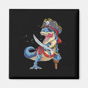 Íman Dinossauro T Rex Pirate Jolly Roger Halloween Pres