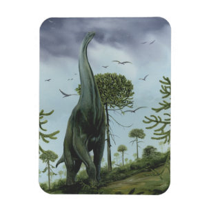 Íman Dinossauros Antigos, Sauroposeidon com Pássaros Vo