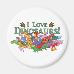 Íman Dinossauros bonitos e coloridos