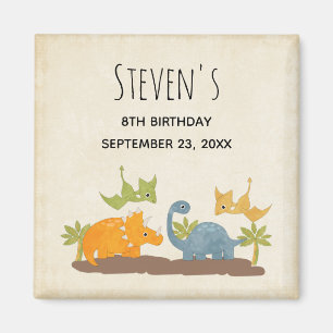 Íman Dinossauros Cons Vida Selvagem Pré-Histórica