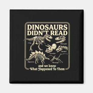 Íman Dinosssauros engraçados não leram crianças vermes 