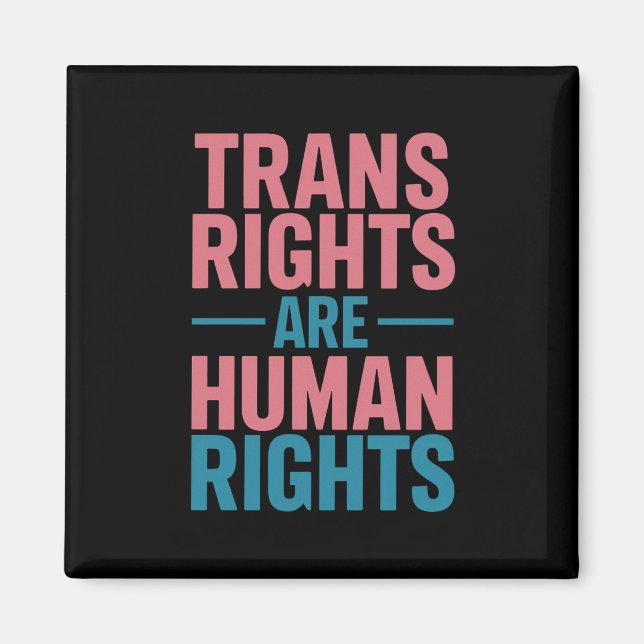 Íman Direitos Trans São Direitos Humanos Orgulho Transg (Frente)