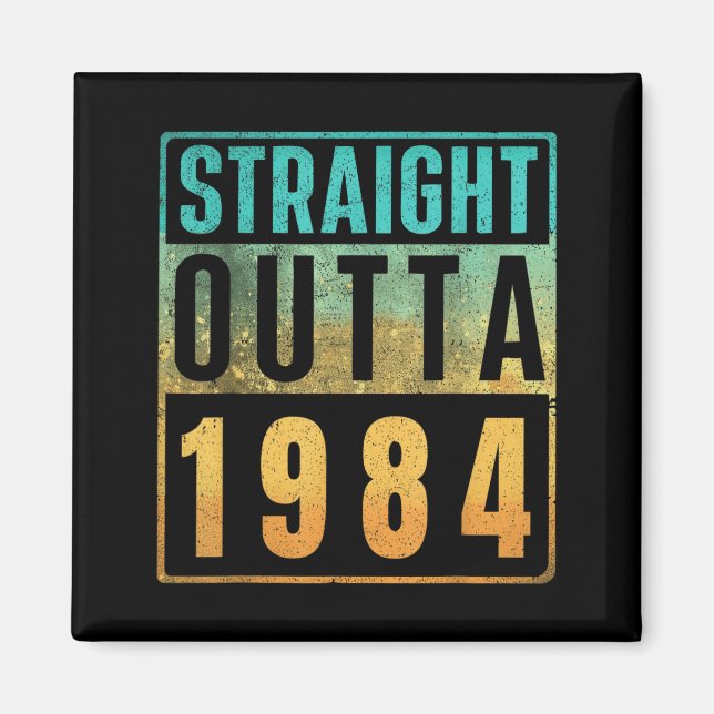 Íman Direto de 1984 Anos Vintage Nascimento de (Frente)