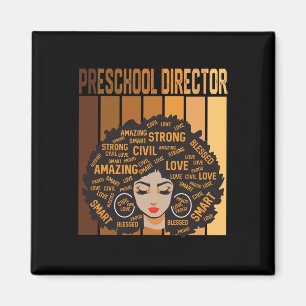 Íman Diretor de Pré-Escola Afro Afro-Americano Negro Se