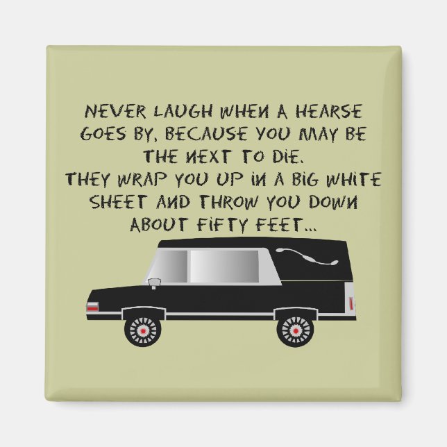 Íman Diretor Funeral/Design do Funny Hearse Engraçado M (Frente)