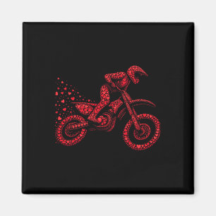 Íman Dirt Bike Heart Biker Boys Mulheres Namorados D