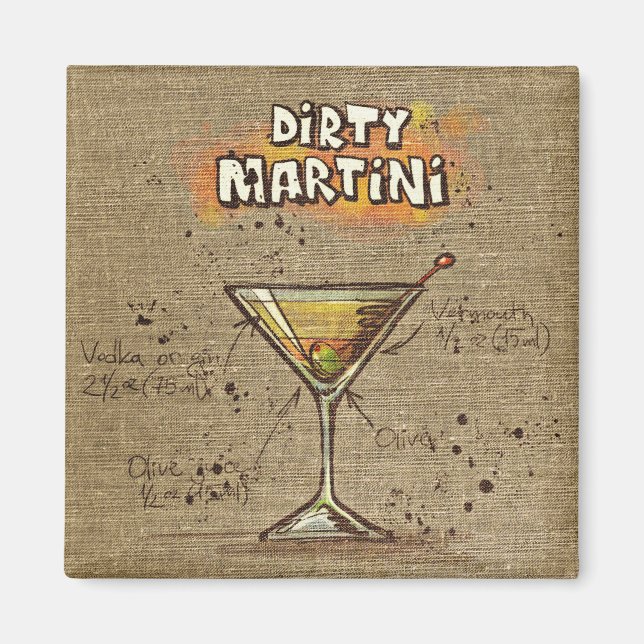 Íman Dirty Martini - Recipiente do Bar (Frente)