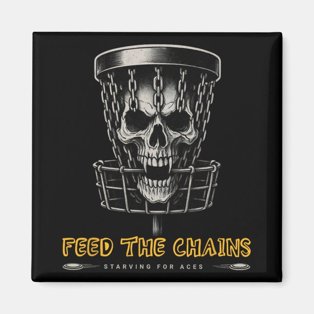 Íman Disc Golf Player - Funny Feed The Chains  (Frente)