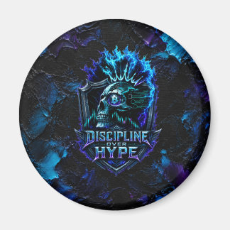 Íman Disciplina Sobre Hype Bitcoin Pincelada Azul 