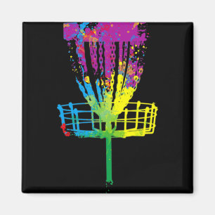 Íman Disco colorido de golfe esboçado