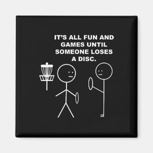 Íman Disco de Golfe Frisbee Stickman Figura de Pau Humo