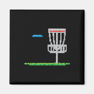 Íman Disco de Golfe Pixel Frisbee Golfista Frolf Homens