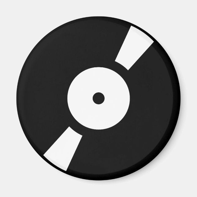 Íman disco de vinil retrô (Frente)