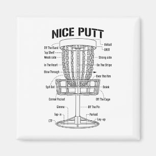 Íman Disco Golfe Esboço Belo Putt Engraçado Jargão de P