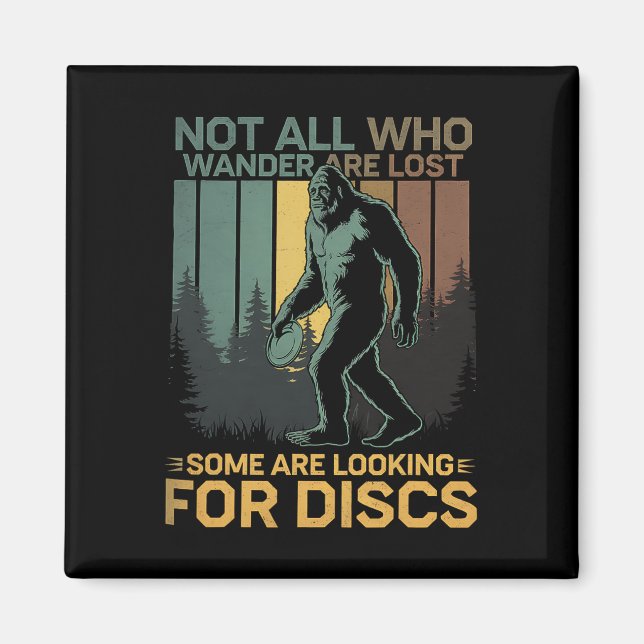 Íman Disco Golfe Sasquatch Pé Grande Discóbolo Engraçad (Frente)