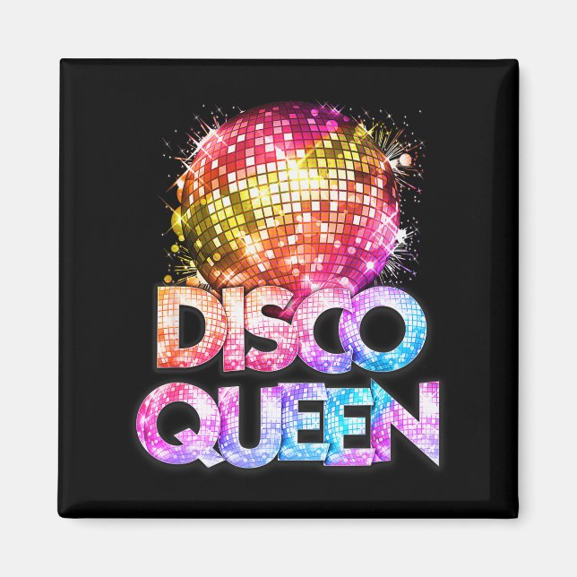 Íman Disco Queen - 70's Disco Themed Vintage Seventies  (Frente)