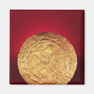 Íman Disco usado possivelmente como um broche, de
