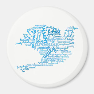 Íman Discussão Elegante Inspiracional da Nuvem da Etiqu