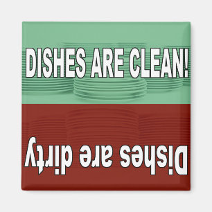 Íman Dishes are clean and dirty magnet