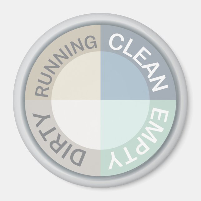 Íman Dishwasher Clean Dirty Vazia em Execução Moderna (Frente)