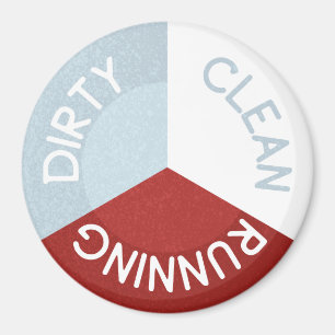 Íman Dishwasher Reversible Magnet Clean Dirty Runty em