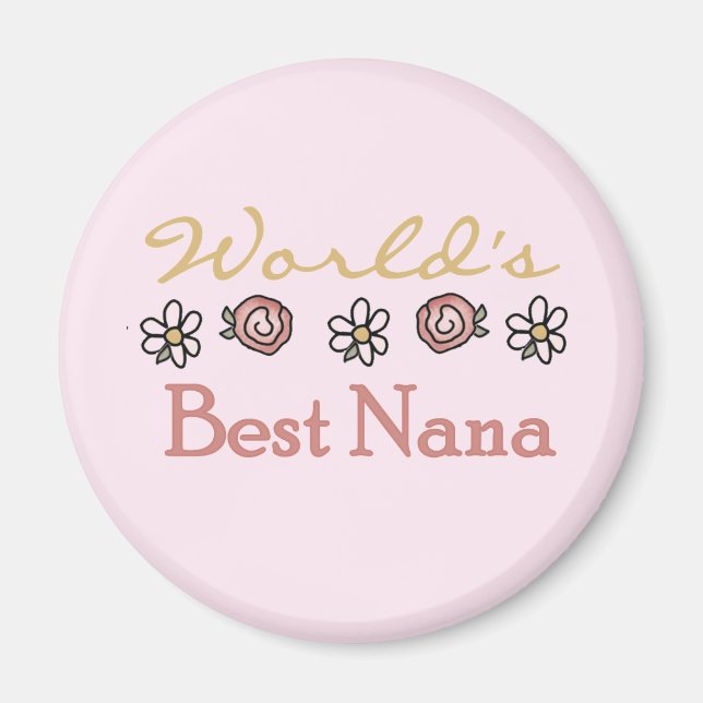 Íman Disies e Rosas Melhores Camisetas da Nana (Frente)