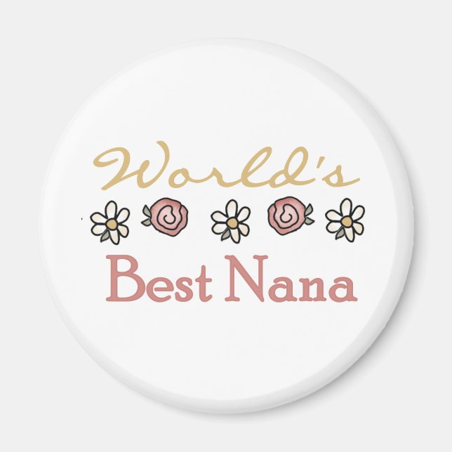 Íman Disies e Rosas Melhores Camisetas da Nana (Frente)