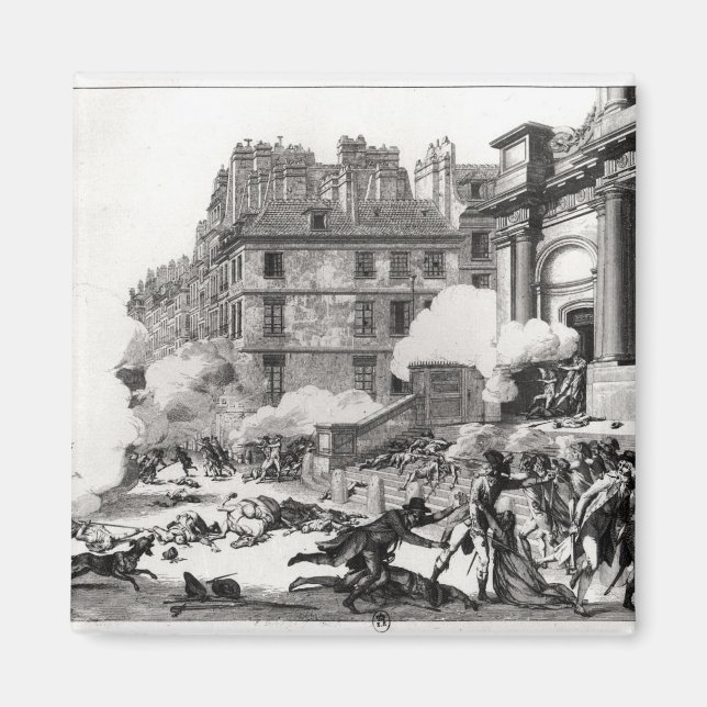 Íman Disparo antes das Ruas. Igreja Roch em Paris (Frente)