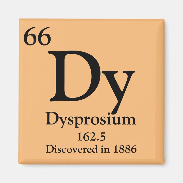 Íman Disprósio Mesa periódica (Frente)