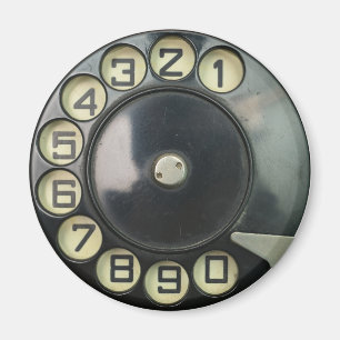 Íman disque o disco retro do número de telefone do
