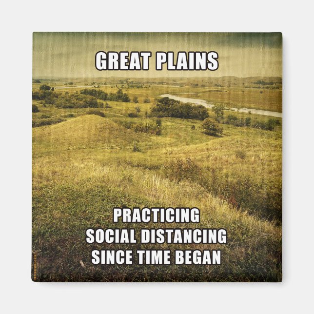 Íman Distância social das planícies do excelente (Frente)