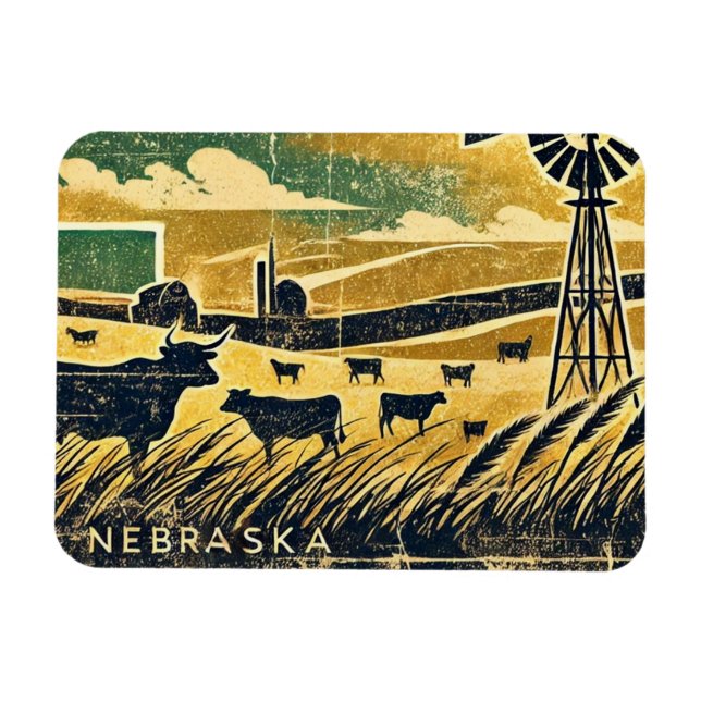 Íman Distante Grunge do Nebraska (Horizontal)