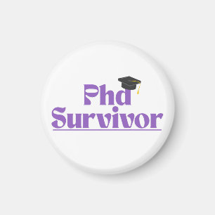 Íman Distintivo Engraçado de Graduação de PhD – Design