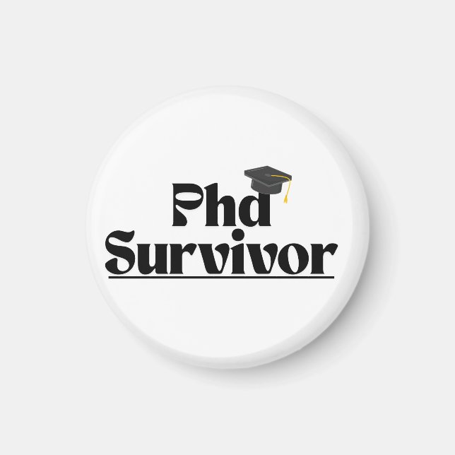 Íman Distintivo Engraçado de Graduação de PhD – Design  (Frente)
