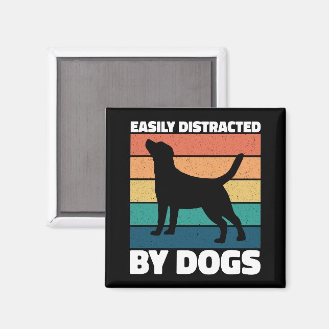 Íman Distraído Facilmente Por Cães Cachorros Cachorros  (Front/Back)
