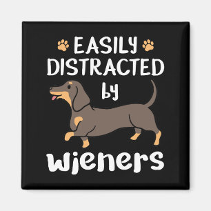 Íman Distraído facilmente por Wieners Funny Dachshund D