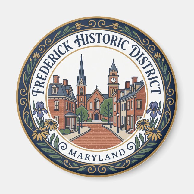 Íman Distrito Histórico de Frederick Maryland (Frente)