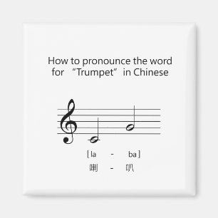 Íman Dito chinês "Trompete" no IPA de notação musica