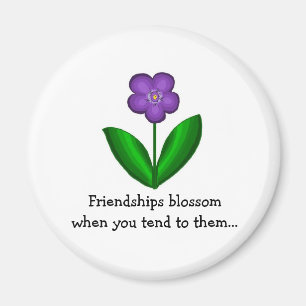Íman Dito de Amizade Com Flor