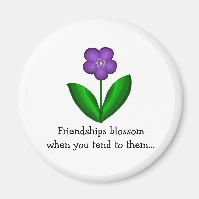 Íman Dito de Amizade Com Flor (Frente)