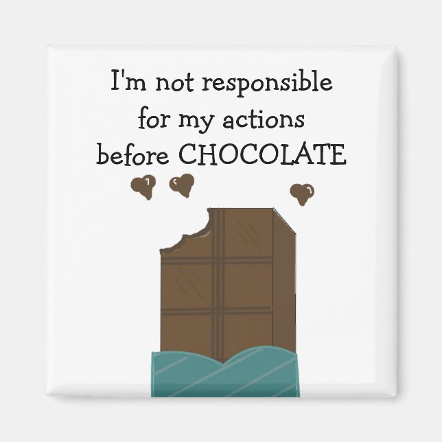 Íman Dito de Chocolate Fofo (Frente)