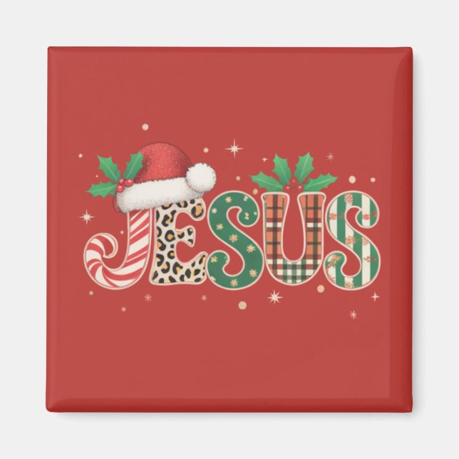Íman Dito religioso cristão Jesus Fé Versículo da Bíbli (Frente)