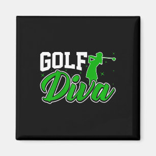 Íman Diva do Golfe Feminino - Golfe Divertido Amante do