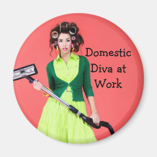 Íman Diva doméstica no ímã da imagem do trabalho