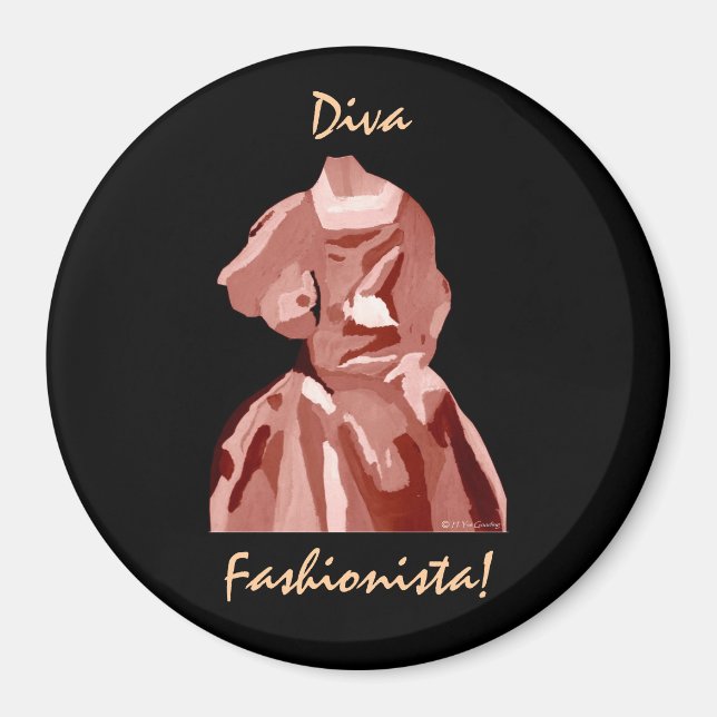 Íman Diva Fashionista Em Neutral (Frente)