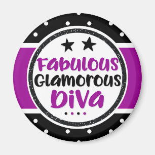 Íman Diva glamoroso fabulosa roxa