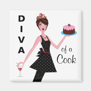 Íman "Diva ímãs de um cozinheiro"